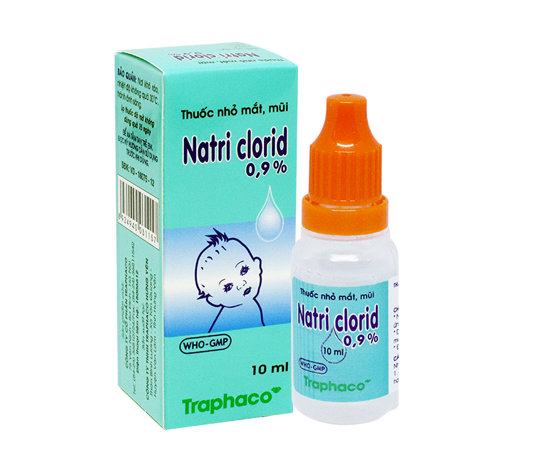 Thuốc nhỏ mắt, mũi Natri Clorid